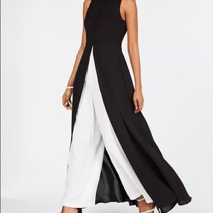Colorblocked Overlay Jumpsuit
